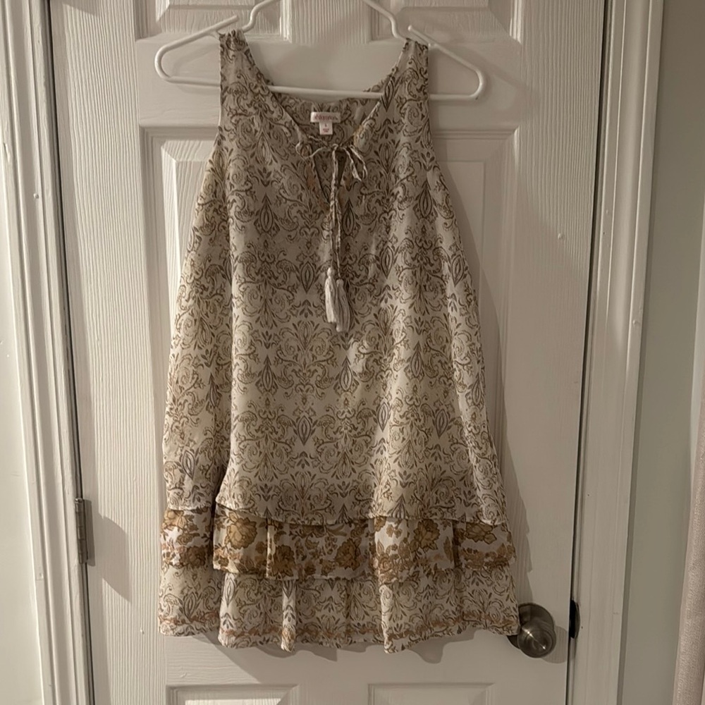 Elegant Cream and Gold Dress